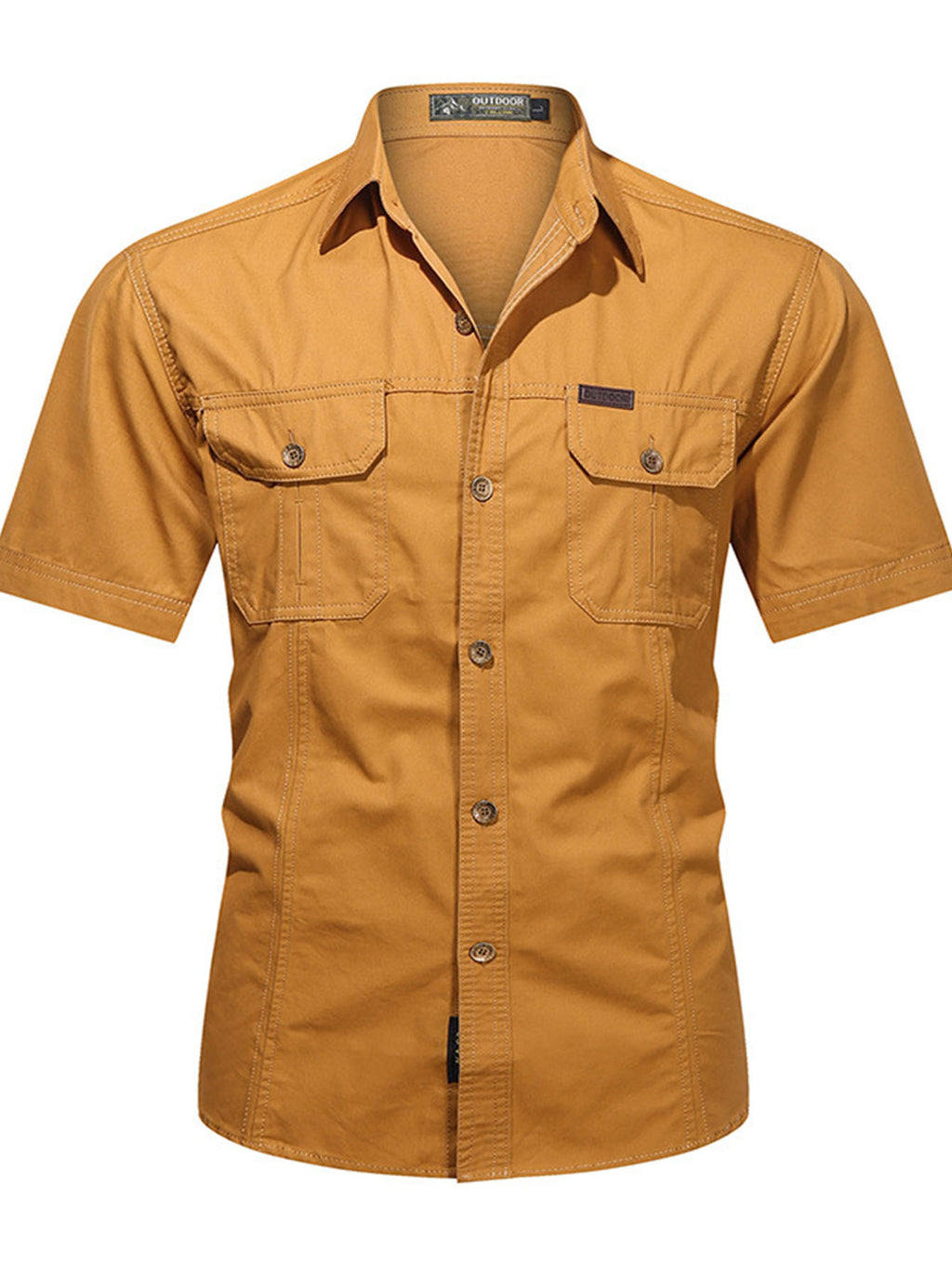 FREDD MARSHALL FREDD MARSHALL Heritage-AR Organic Cotton Canvas Shirt - Rug - men's outdoor shirt, view 6