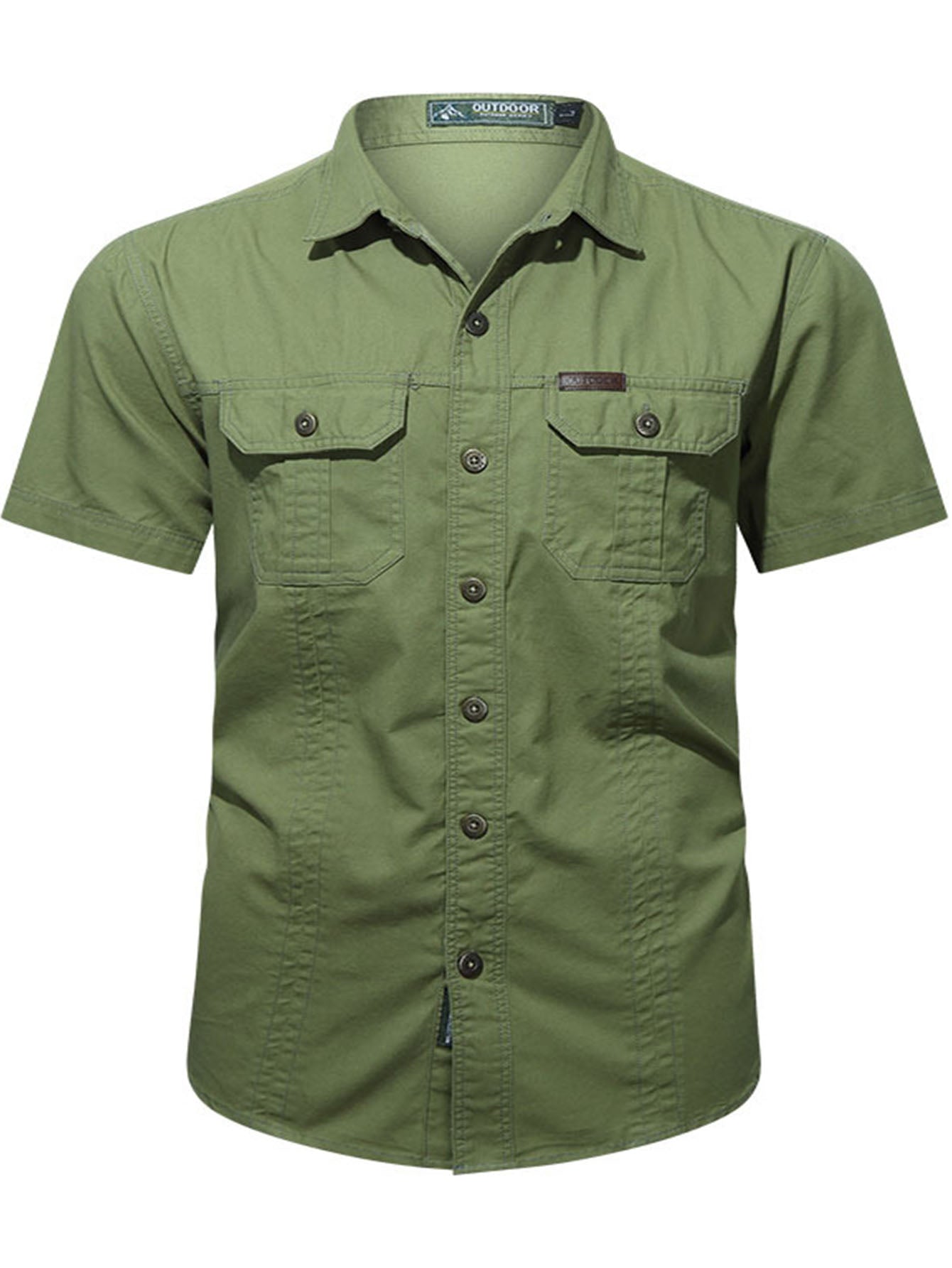 Men’s Adventure Pure Cotton Short-Sleeve Shirt