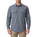 FREDD MARSHALL Men's Quick Dry Stretch Outdoor Work Shirt - Slate Gray - 01 model front white