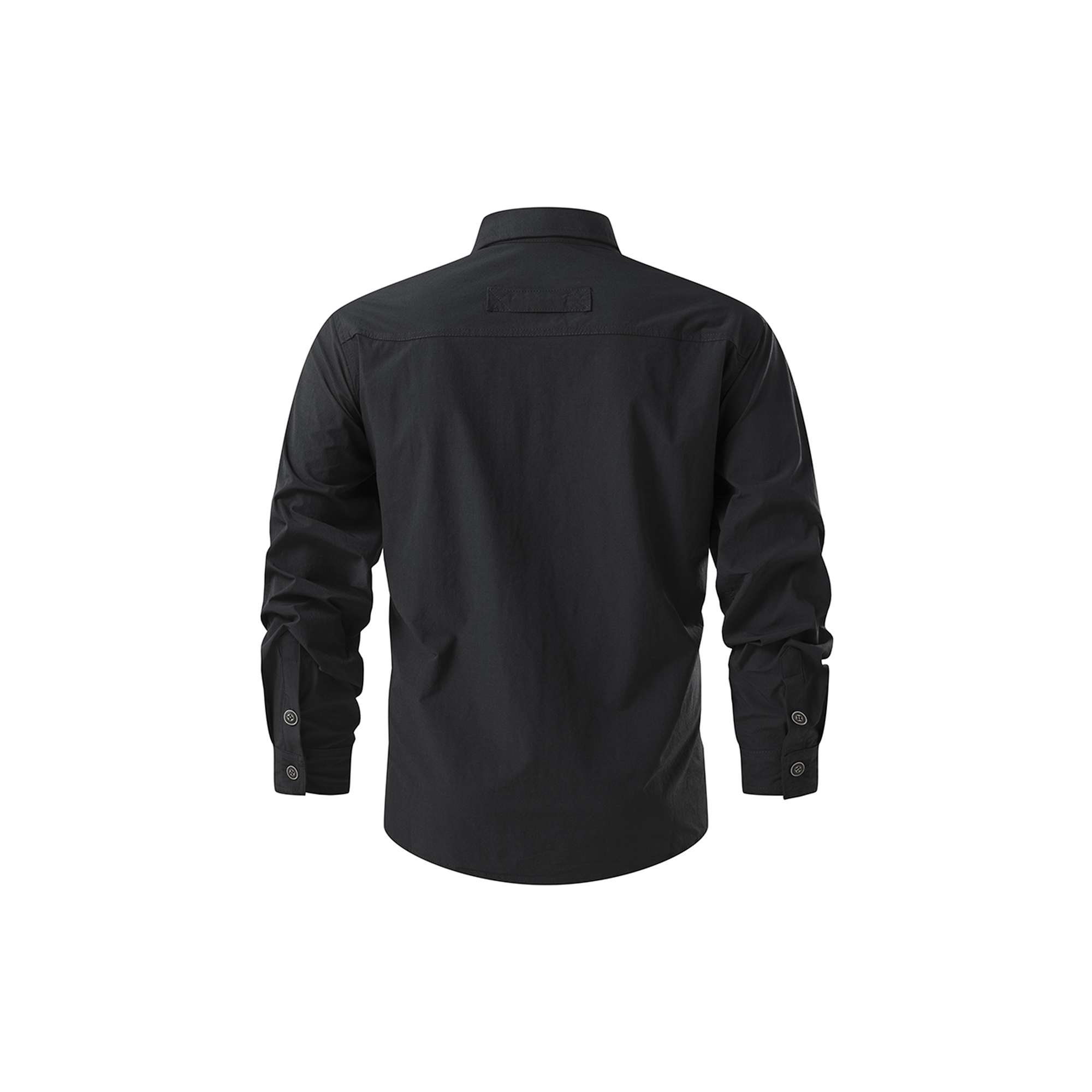 FREDD MARSHALL Men's Quick Dry Stretch Outdoor Work Shirt - Black - 02 back white