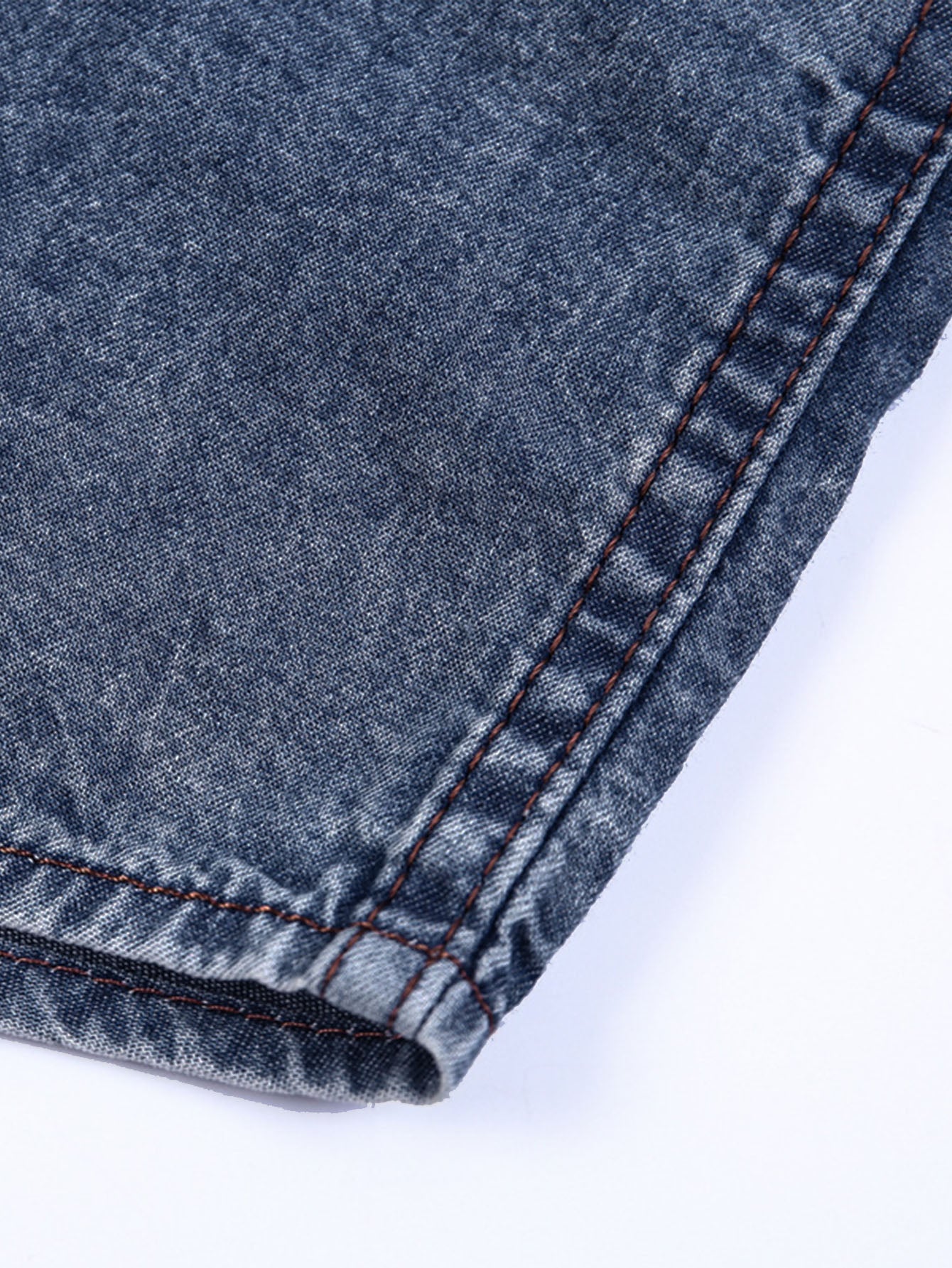 Classic Eco-Conscious Denim Short-Sleeve Shirt