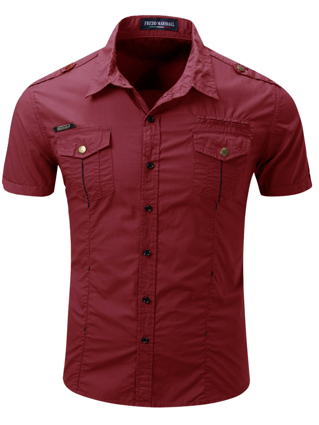 FREDD MARSHALL FREDD MARSHALL Sentinel-AR Organic Cotton Officer Shirt - Ru - men's outdoor shirt, view 7