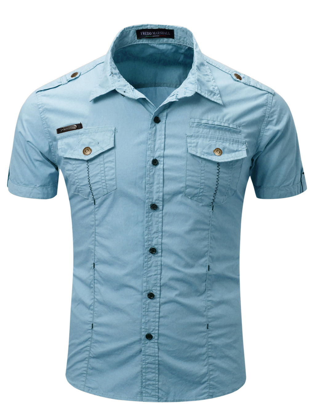 FREDD MARSHALL FREDD MARSHALL Sentinel-AR Organic Cotton Officer Shirt - Ru - men's outdoor shirt, view 14