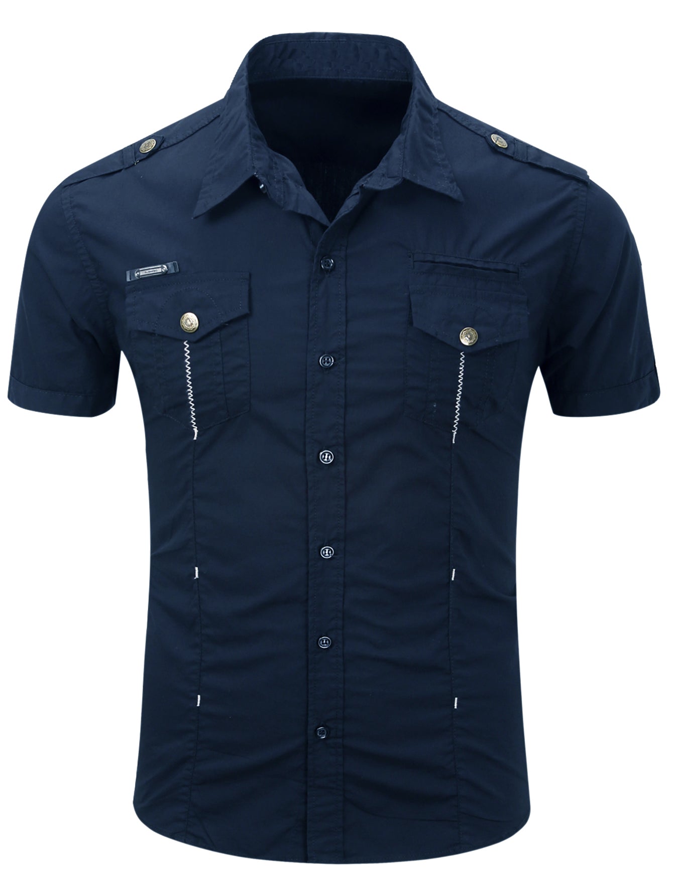 Men’s Adventure Pure Cotton Short-Sleeve Shirt