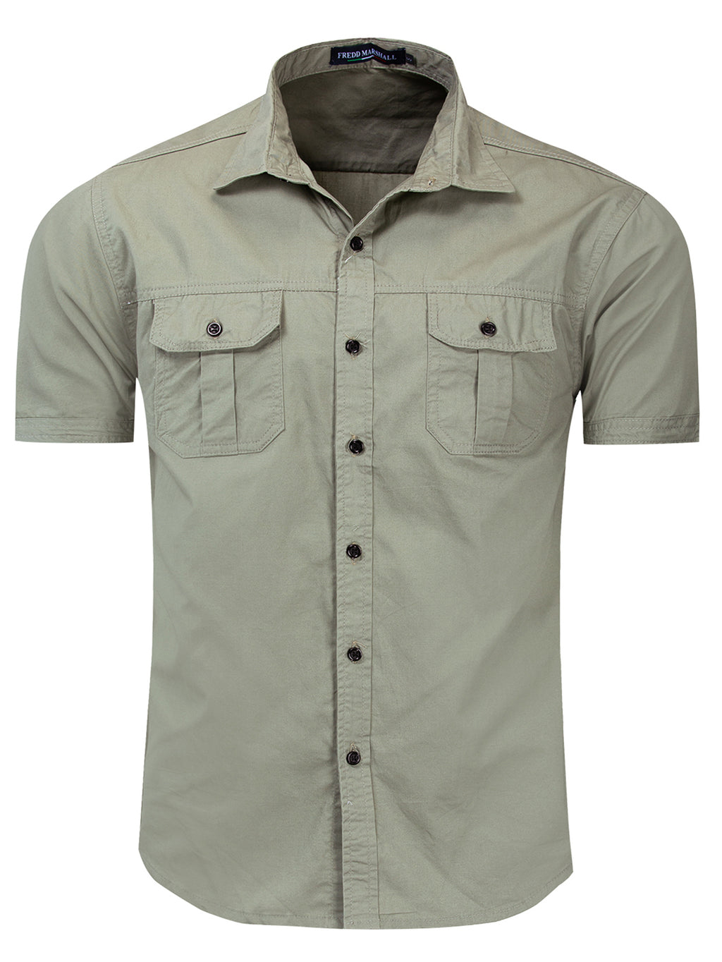 FREDD MARSHALL FREDD MARSHALL Unity-FL Organic Cotton Tech-Shirt - Minimali - men's outdoor shirt, view 2