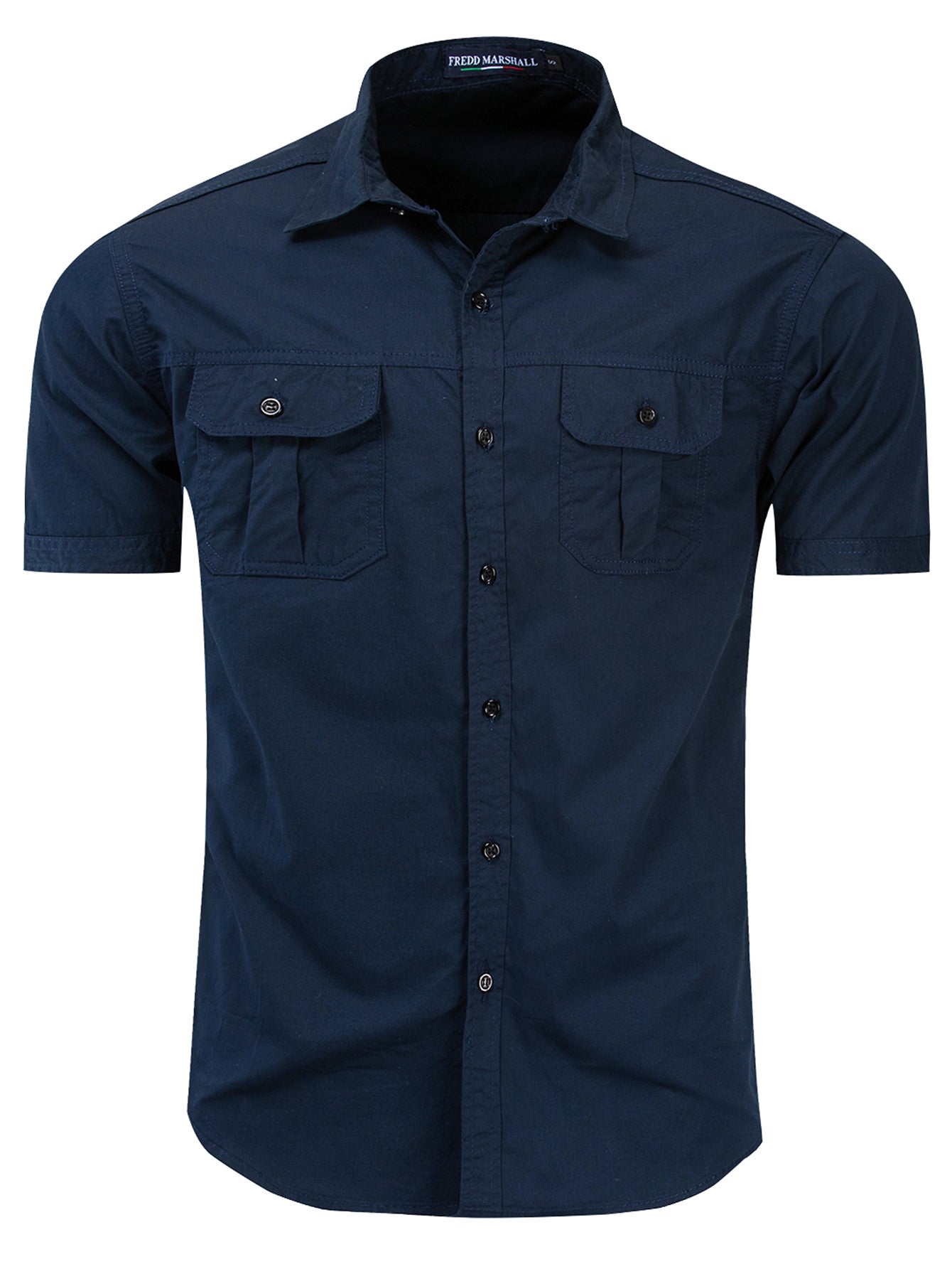 Men’s Military-Style Cotton Shirt