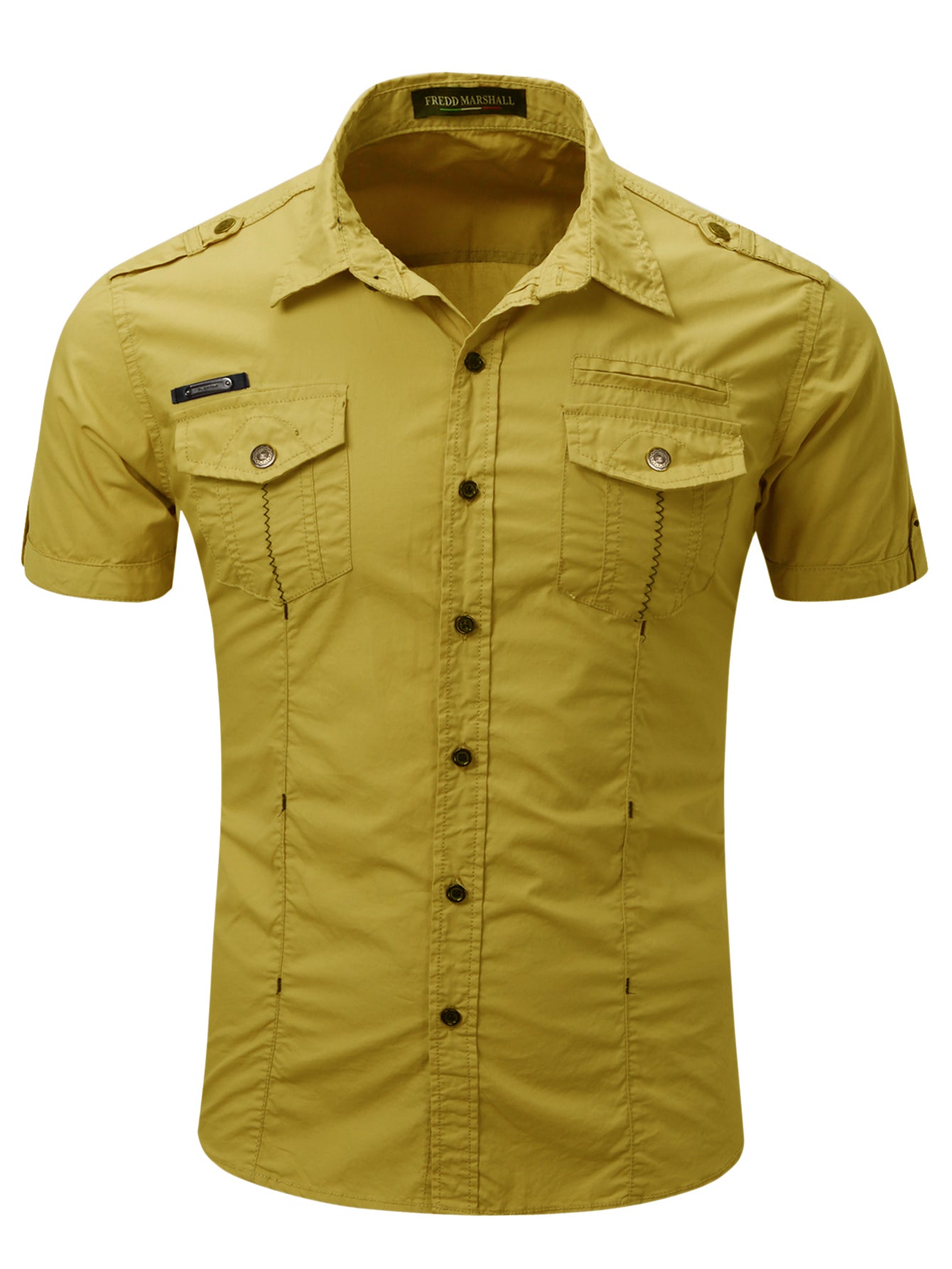 FREDD MARSHALL FREDD MARSHALL Sentinel-AR Organic Cotton Officer Shirt - Ru - men's outdoor shirt, view 16