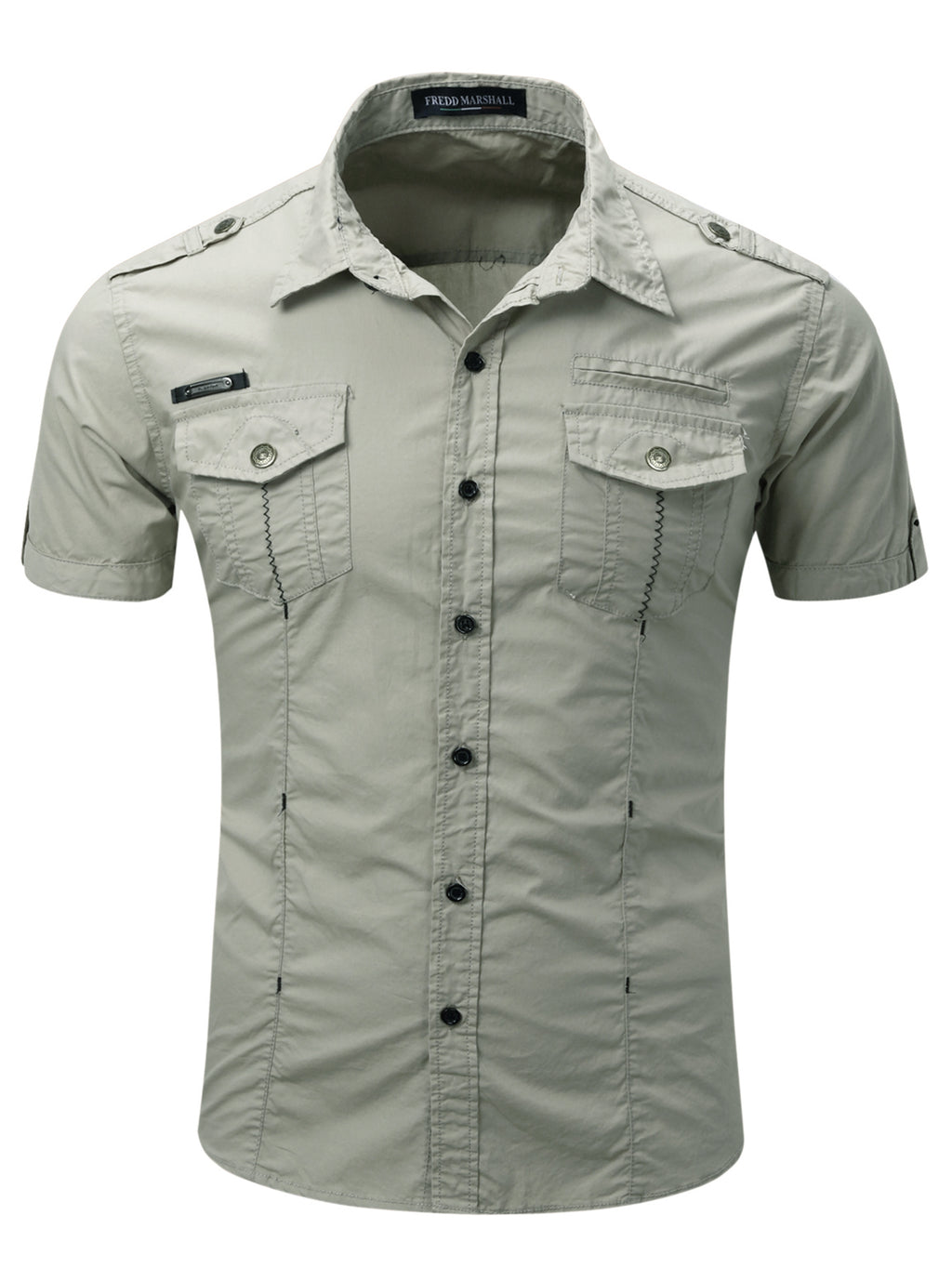 FREDD MARSHALL FREDD MARSHALL Sentinel-AR Organic Cotton Officer Shirt - Ru - men's outdoor shirt, view 2