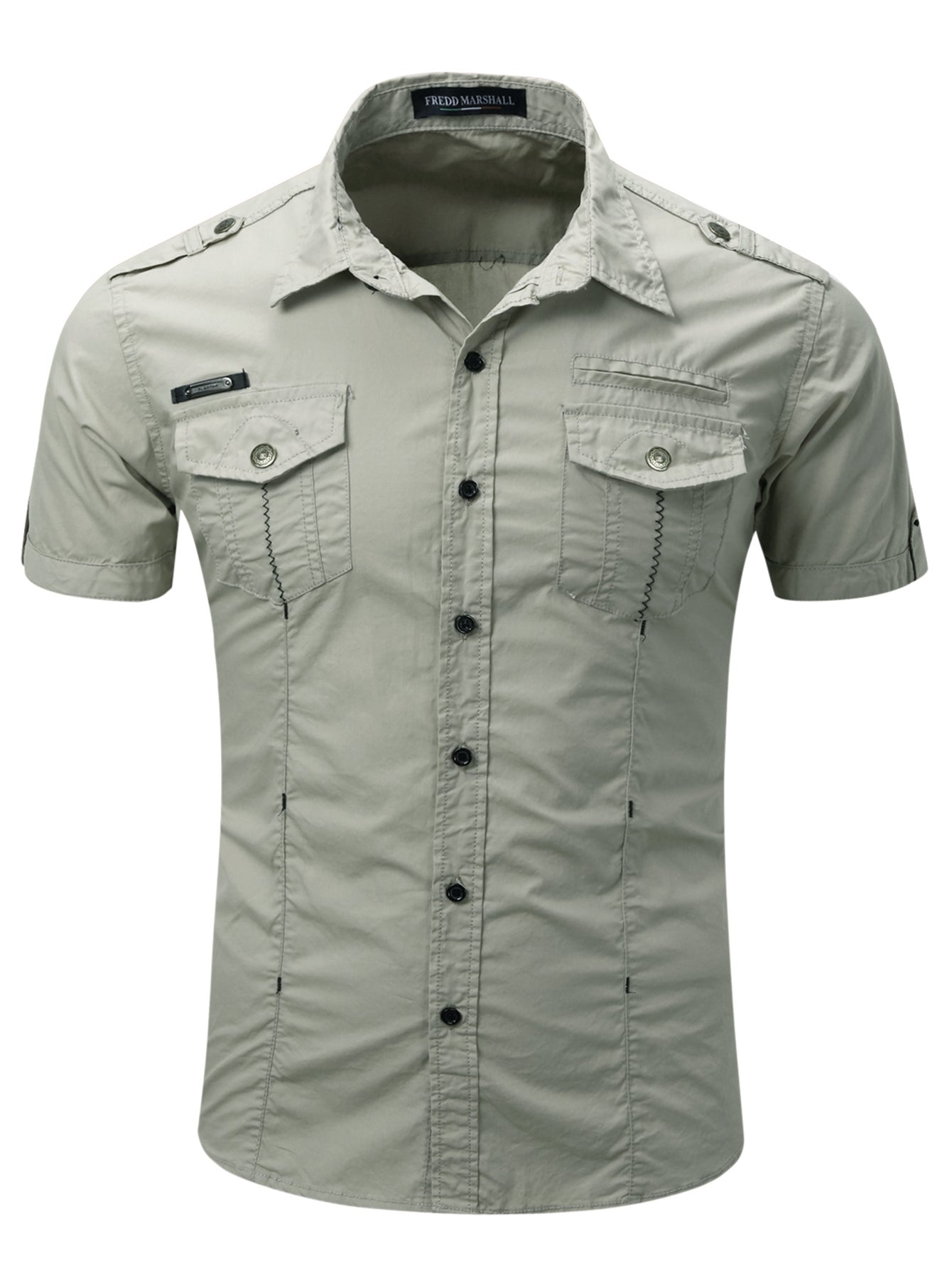 Men’s Adventure Pure Cotton Short-Sleeve Shirt