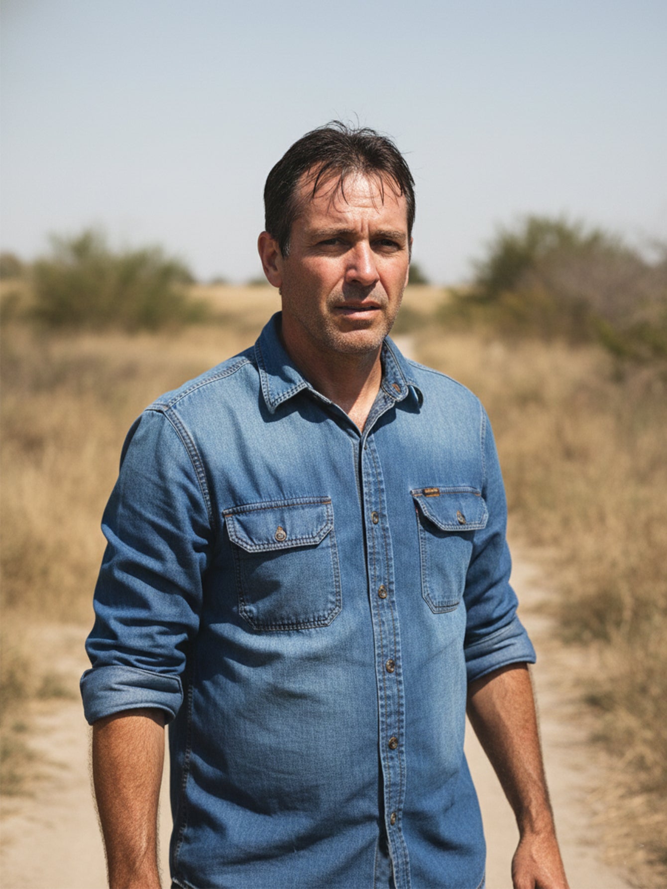 FREDD MARSHALL FREDD MARSHALL Iron-Canvas Denim Workshirt - Rugged High-Den - men's outdoor shirt, view 1