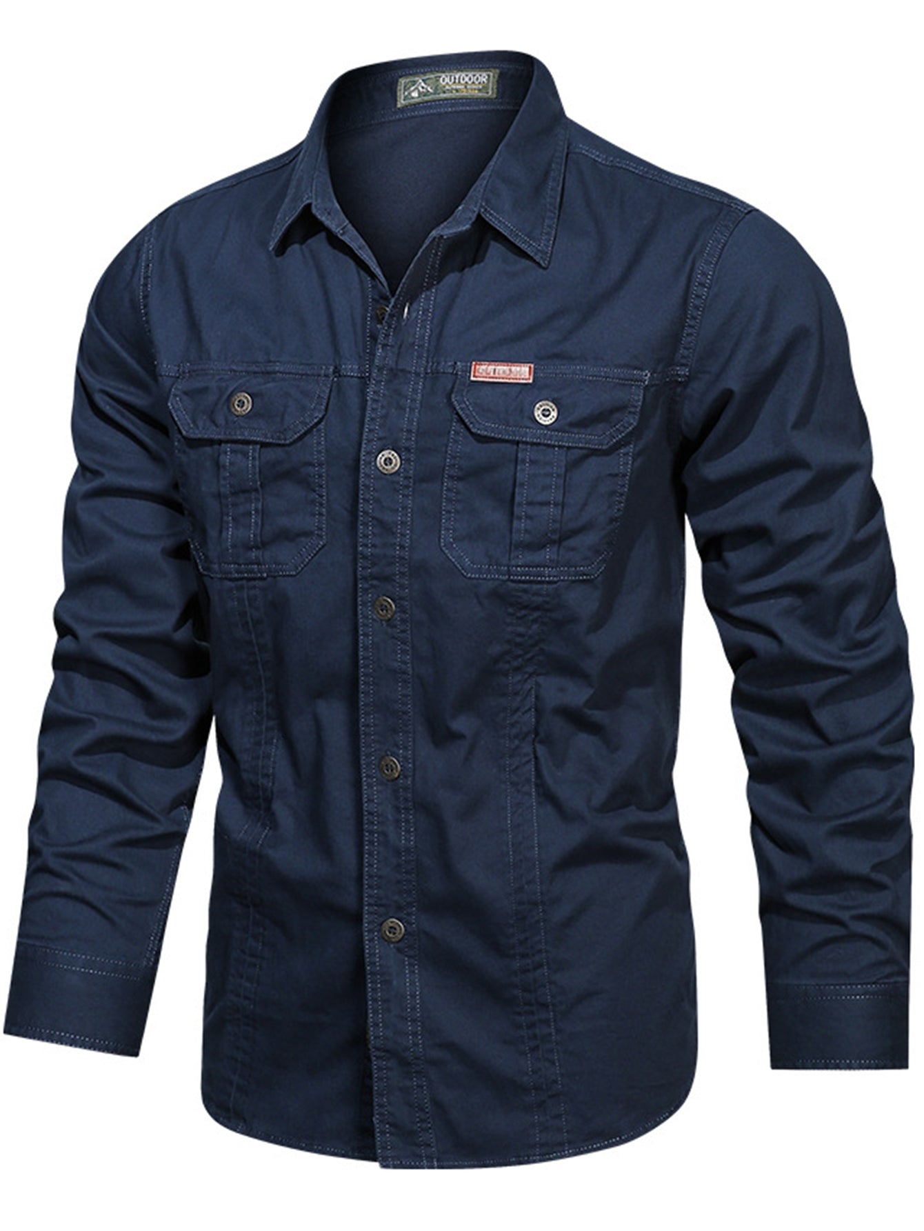 FREDD MARSHALL FREDD MARSHALL Tactix-Canvas Organic Cotton Utility Shirt -  - men's outdoor shirt, view 6