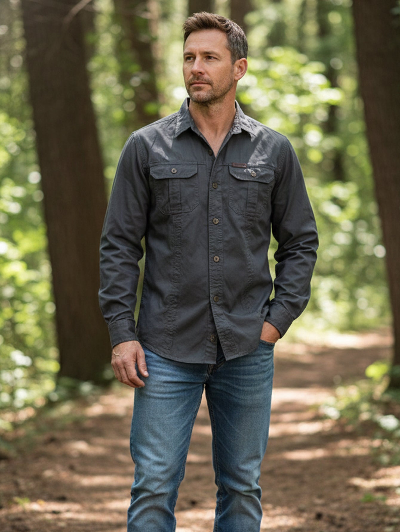 Premium Eco-Conscious Men’s Cotton Utility Shirt