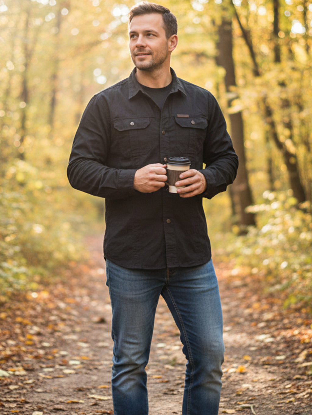 FREDD MARSHALL FREDD MARSHALL Tactix-Canvas Organic Cotton Utility Shirt -  - men's outdoor shirt, view 1