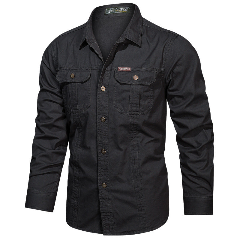 FREDD MARSHALL FREDD MARSHALL Tactix-Canvas Organic Cotton Utility Shirt -  - men's outdoor shirt, view 2