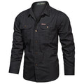 FREDD MARSHALL Men's Tactix-Canvas Molle-Compatible Tactical Shirt — EDC — View 2