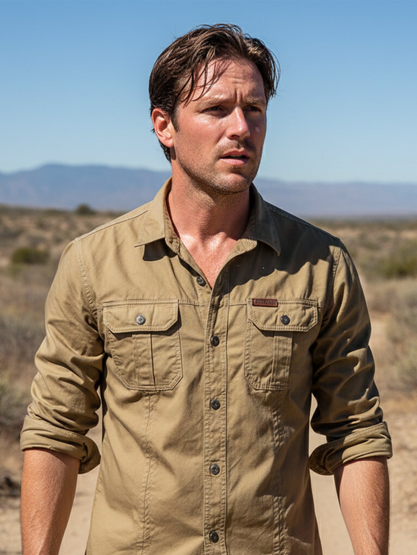 Men’s Heritage Khaki Pure Cotton Field Shirt