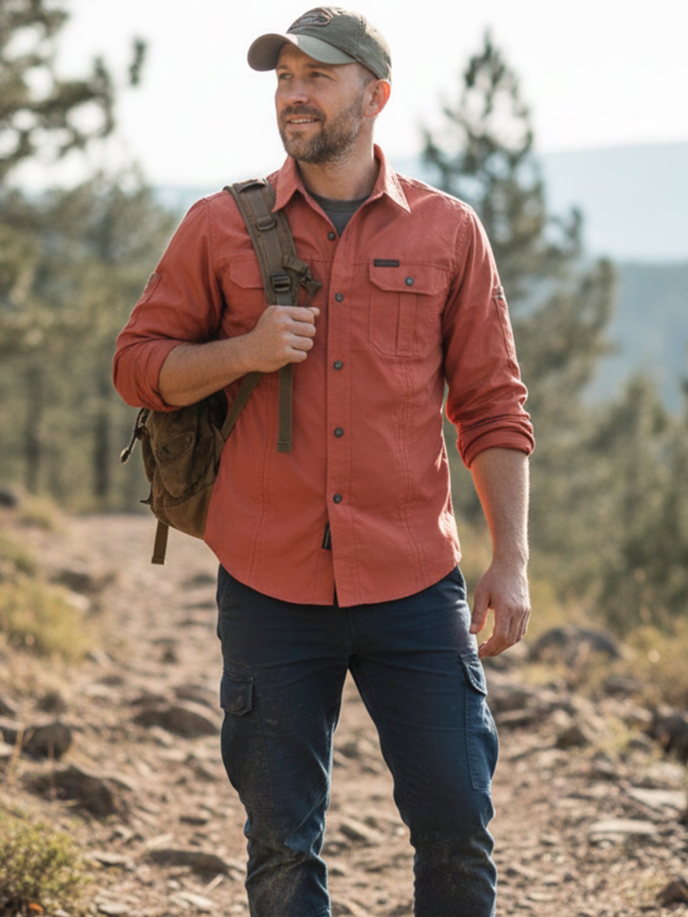 Men’s 100% Cotton Hiking Shirt