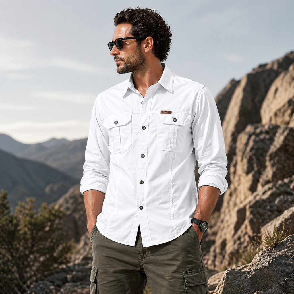 FREDD MARSHALL Men's Tactical Outdoor Shirt — Military Style, Hiking, Workwear