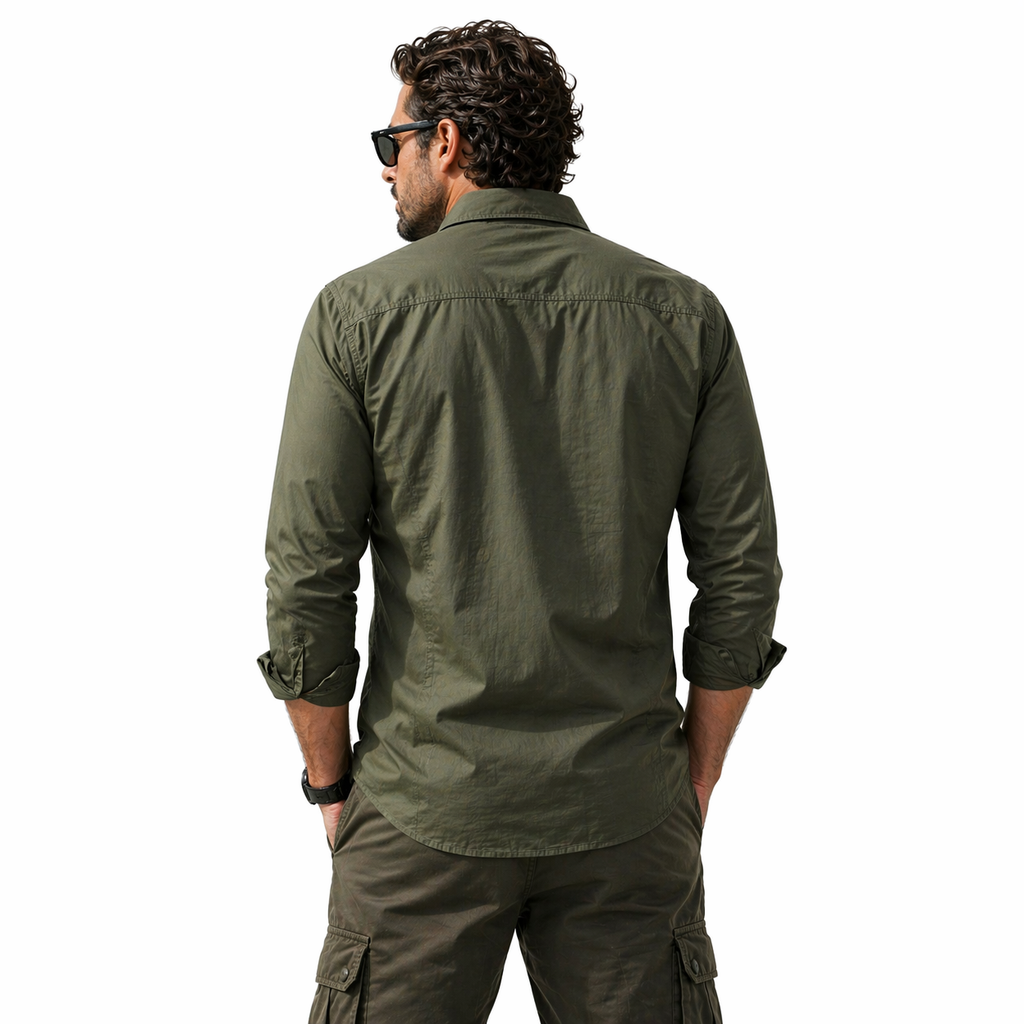 FREDD MARSHALL Men's Tactical Outdoor Shirt — Military Style, Hiking, Workwear