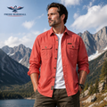 FREDD MARSHALL Combat-Heritage Men's Tactical Cotton Work Shirt — Military Style, Durable