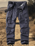 FREDD MARSHALL Men's Cargo Pants — Woodland Camo Cotton Ripstop Military — View 12