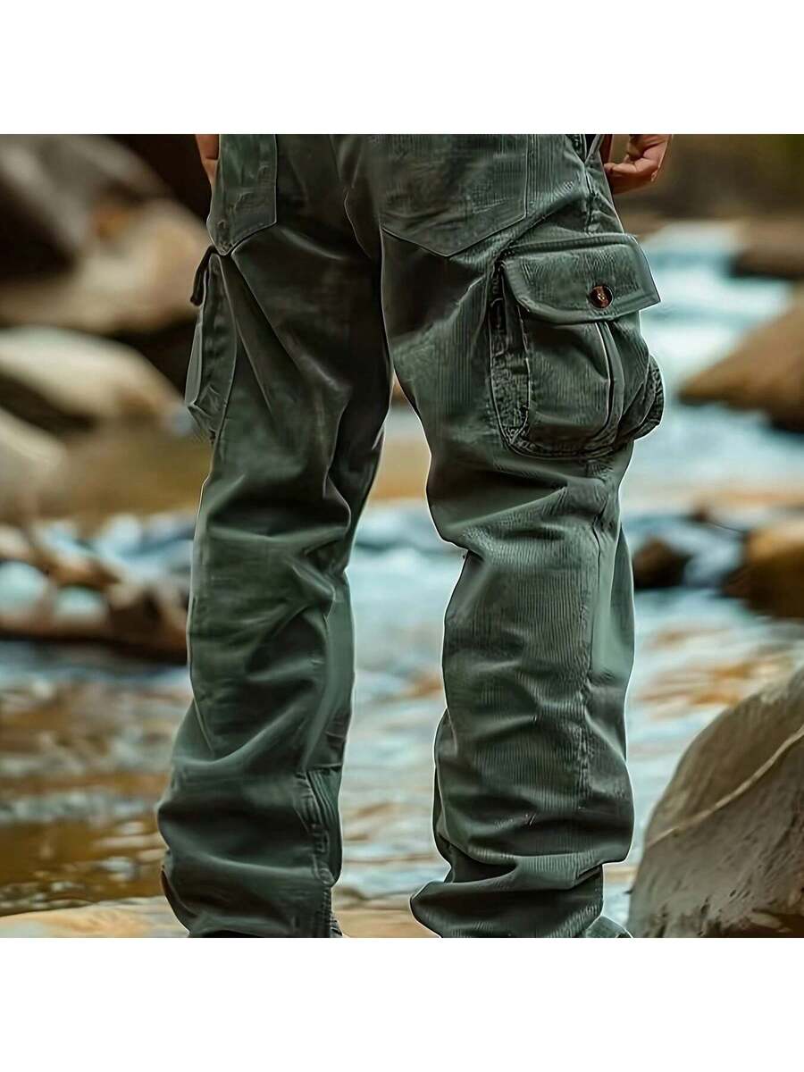 FREDD MARSHALL Men's Heritage Corduroy Tactical Cargo Pants - Heavy-Duty 8-Pocket Utility Trousers for Hiking, Overlanding & Urban Exploration