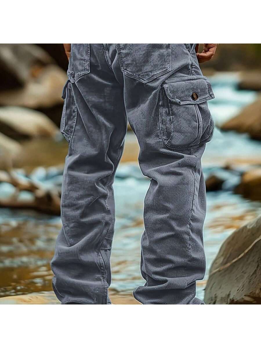 FREDD MARSHALL Men's Heritage Corduroy Tactical Cargo Pants - Heavy-Duty 8-Pocket Utility Trousers for Hiking, Overlanding & Urban Exploration