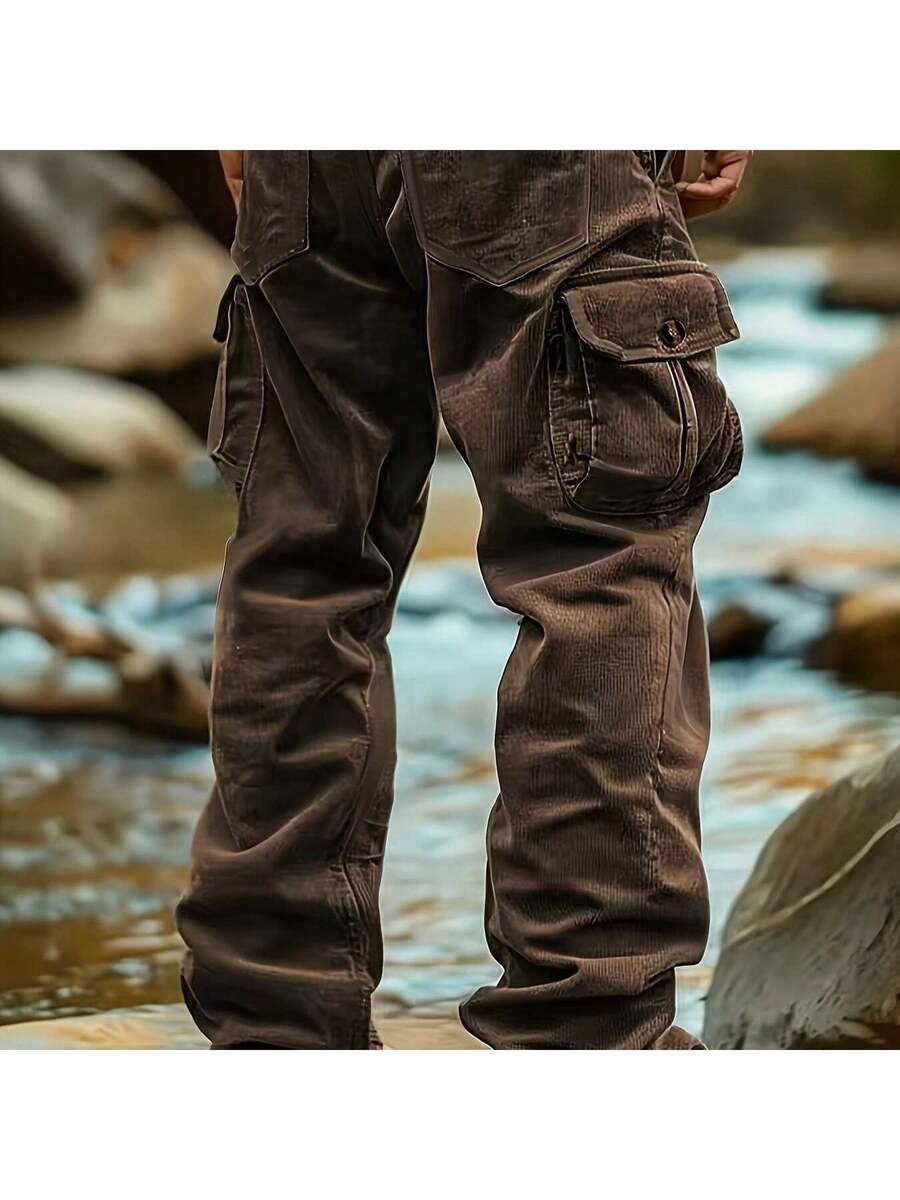 FREDD MARSHALL Men's Heritage Corduroy Tactical Cargo Pants - Heavy-Duty 8-Pocket Utility Trousers for Hiking, Overlanding & Urban Exploration