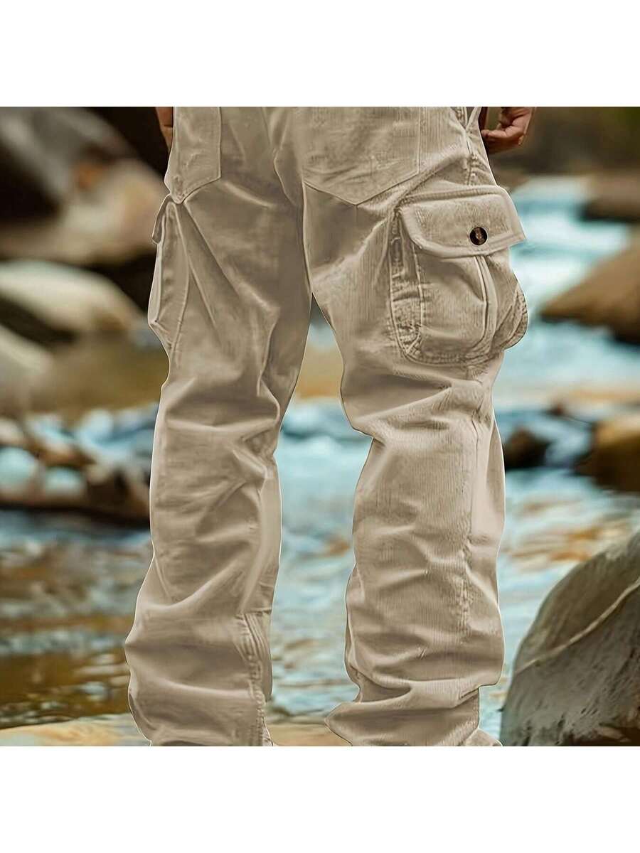 FREDD MARSHALL Men's Heritage Corduroy Tactical Cargo Pants - Heavy-Duty 8-Pocket Utility Trousers for Hiking, Overlanding & Urban Exploration