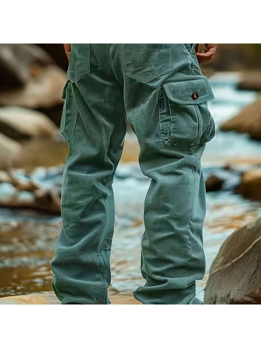 FREDD MARSHALL Men's Heritage Corduroy Tactical Cargo Pants - Heavy-Duty 8-Pocket Utility Trousers for Hiking, Overlanding & Urban Exploration