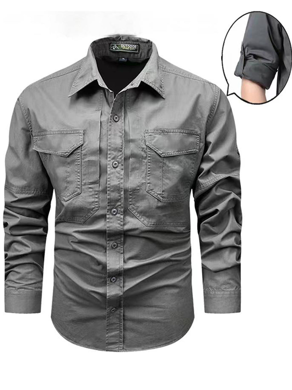 FREDD MARSHALL FREDD MARSHALL Versa-Field Organic Cotton Tactical Shirt - H - men's outdoor shirt, view 4