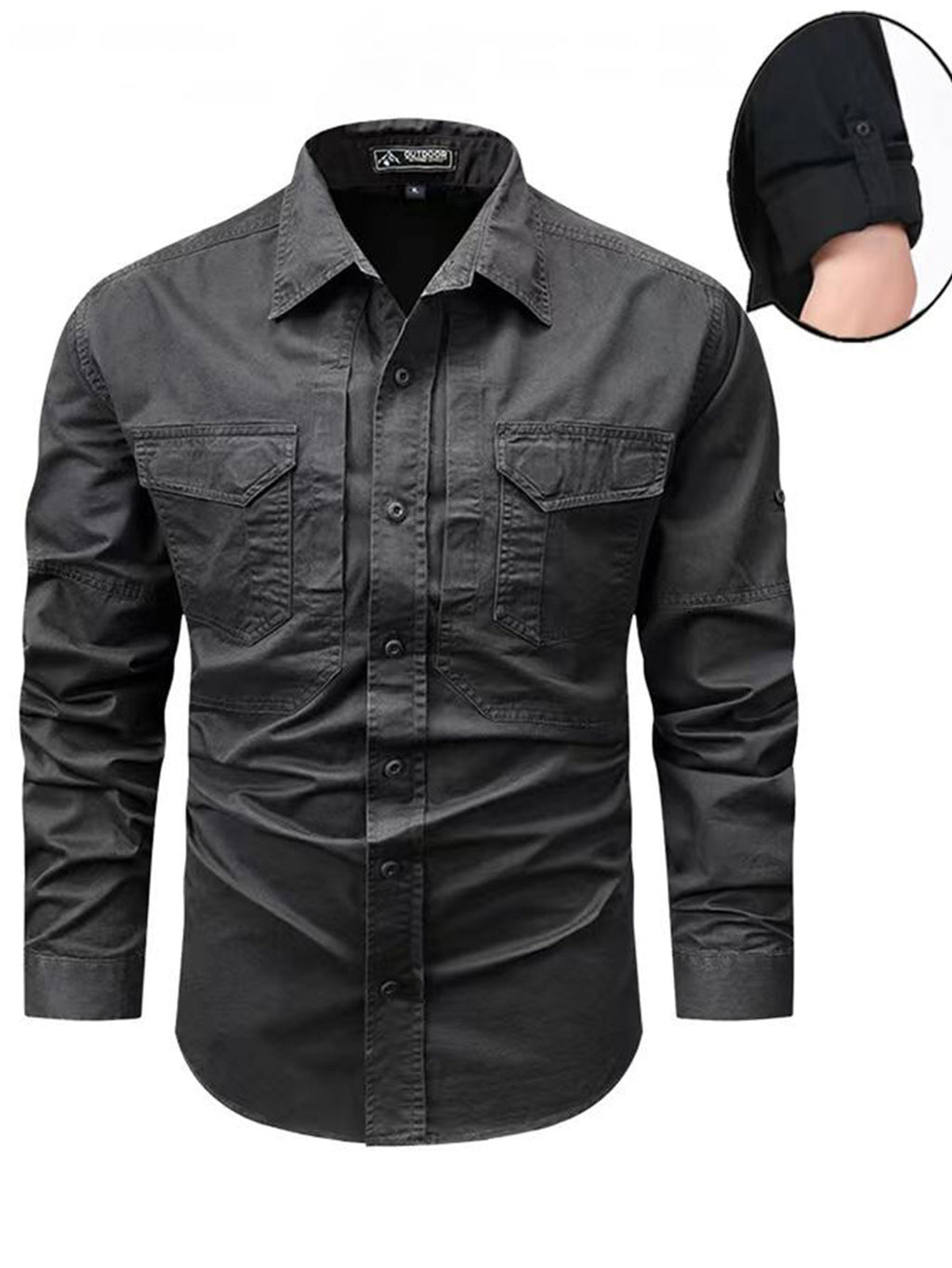 FREDD MARSHALL FREDD MARSHALL Versa-Field Organic Cotton Tactical Shirt - H - men's outdoor shirt, view 2