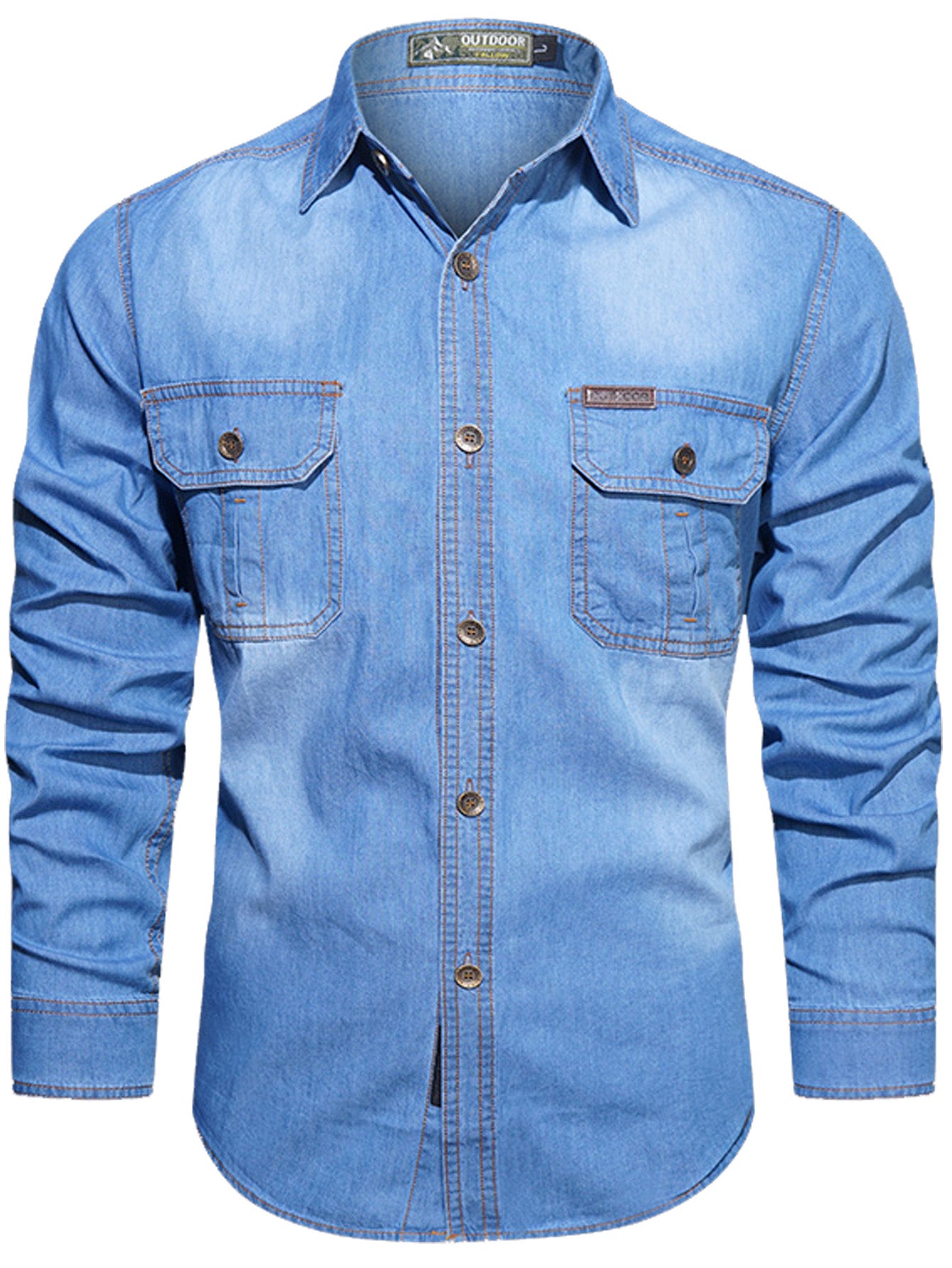 Men's Long Sleeve  Denim Shirt
