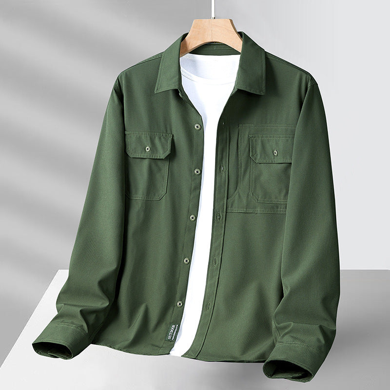 FREDD MARSHALL Men's Quick-Dry Long-Sleeve Utility Shirt