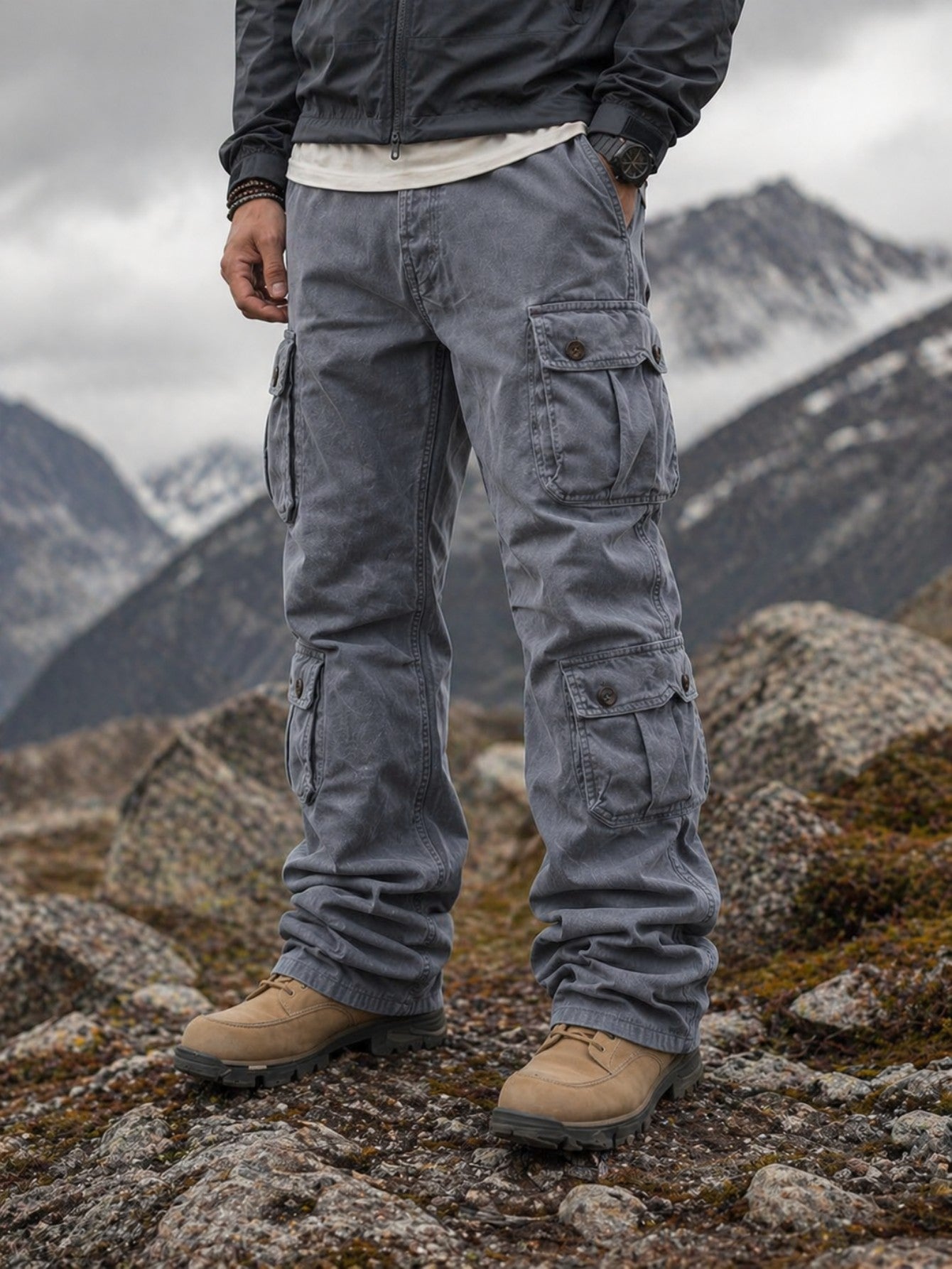 FREDD MARSHALL Men's Heritage Corduroy Tactical Cargo Pants - Heavy-Duty 8-Pocket Utility Trousers for Hiking, Overlanding & Urban Exploration