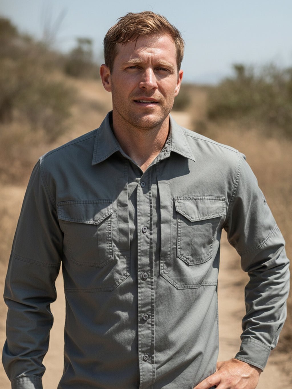 FREDD MARSHALL FREDD MARSHALL Versa-Field Organic Cotton Cargo Shirt - High - men's outdoor shirt, view 1