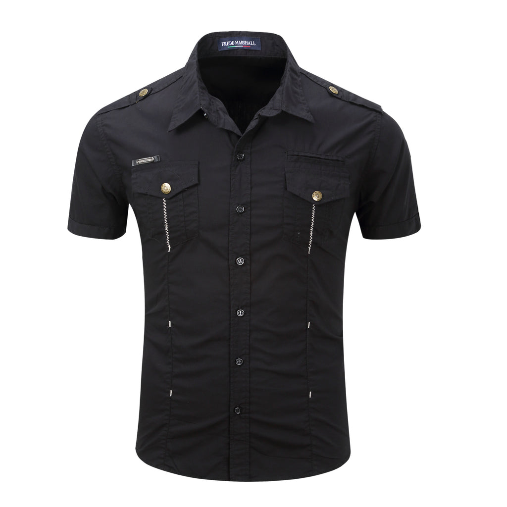 FREDD MARSHALL FREDD MARSHALL Sentinel-AR Organic Cotton Officer Shirt - Ru - men's outdoor shirt, view 22