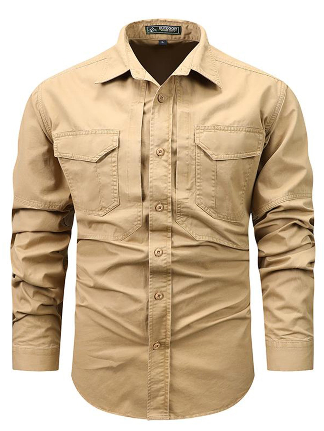FREDD MARSHALL FREDD MARSHALL Versa-Field Organic Cotton Cargo Shirt - High - men's outdoor shirt, view 8