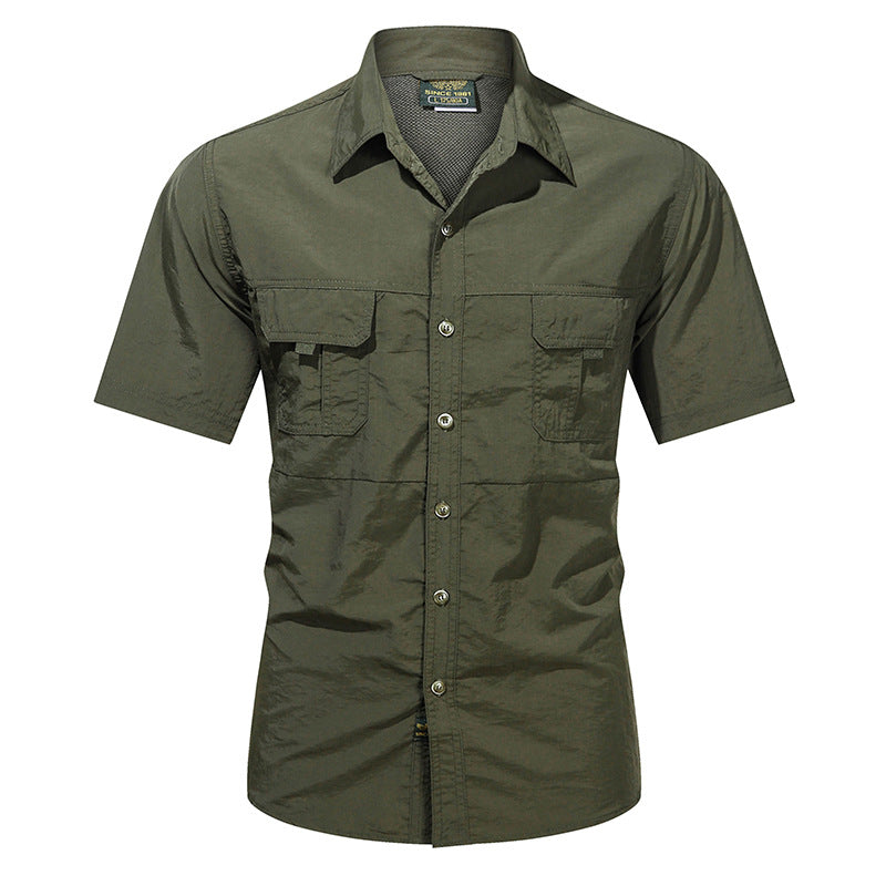 FREDD MARSHALL FREDD MARSHALL Men's Stretch Tactical Short Sleeve Shirt - 4 - men's outdoor shirt, view 2