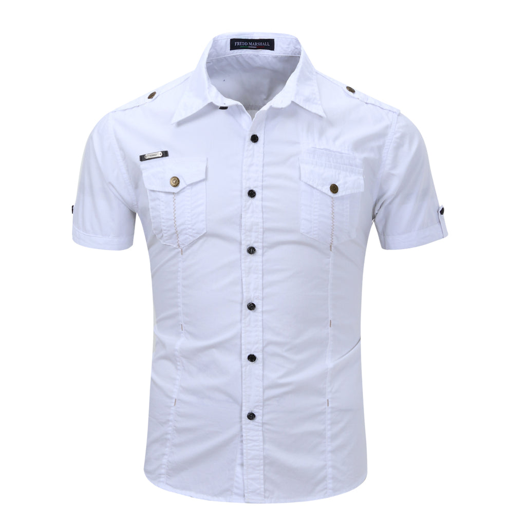 FREDD MARSHALL FREDD MARSHALL Sentinel-AR Organic Cotton Officer Shirt - Ru - men's outdoor shirt, view 18