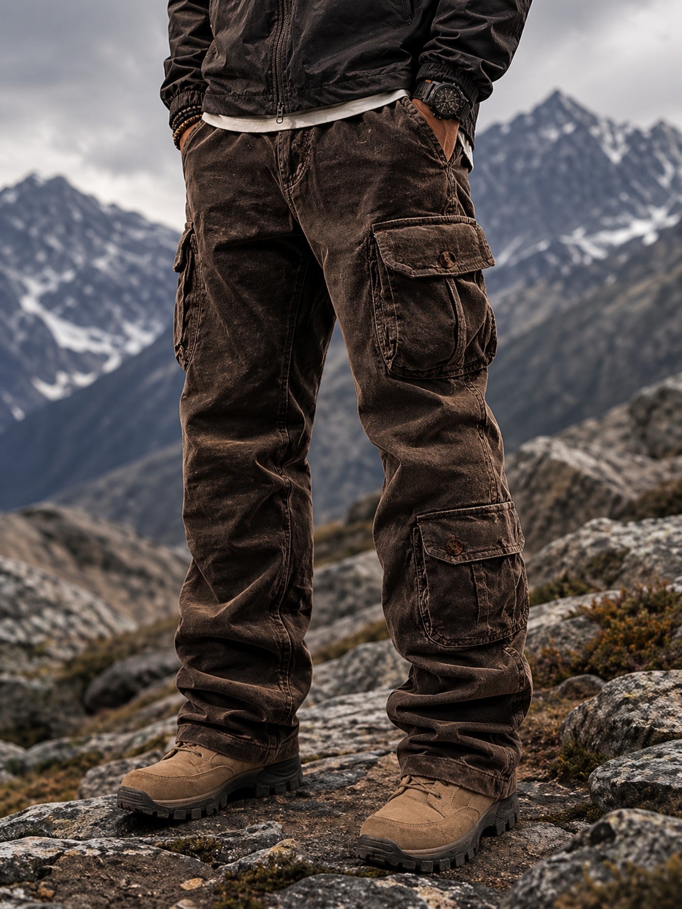 FREDD MARSHALL Men's Heritage Corduroy Tactical Cargo Pants - Heavy-Duty 8-Pocket Utility Trousers for Hiking, Overlanding & Urban Exploration