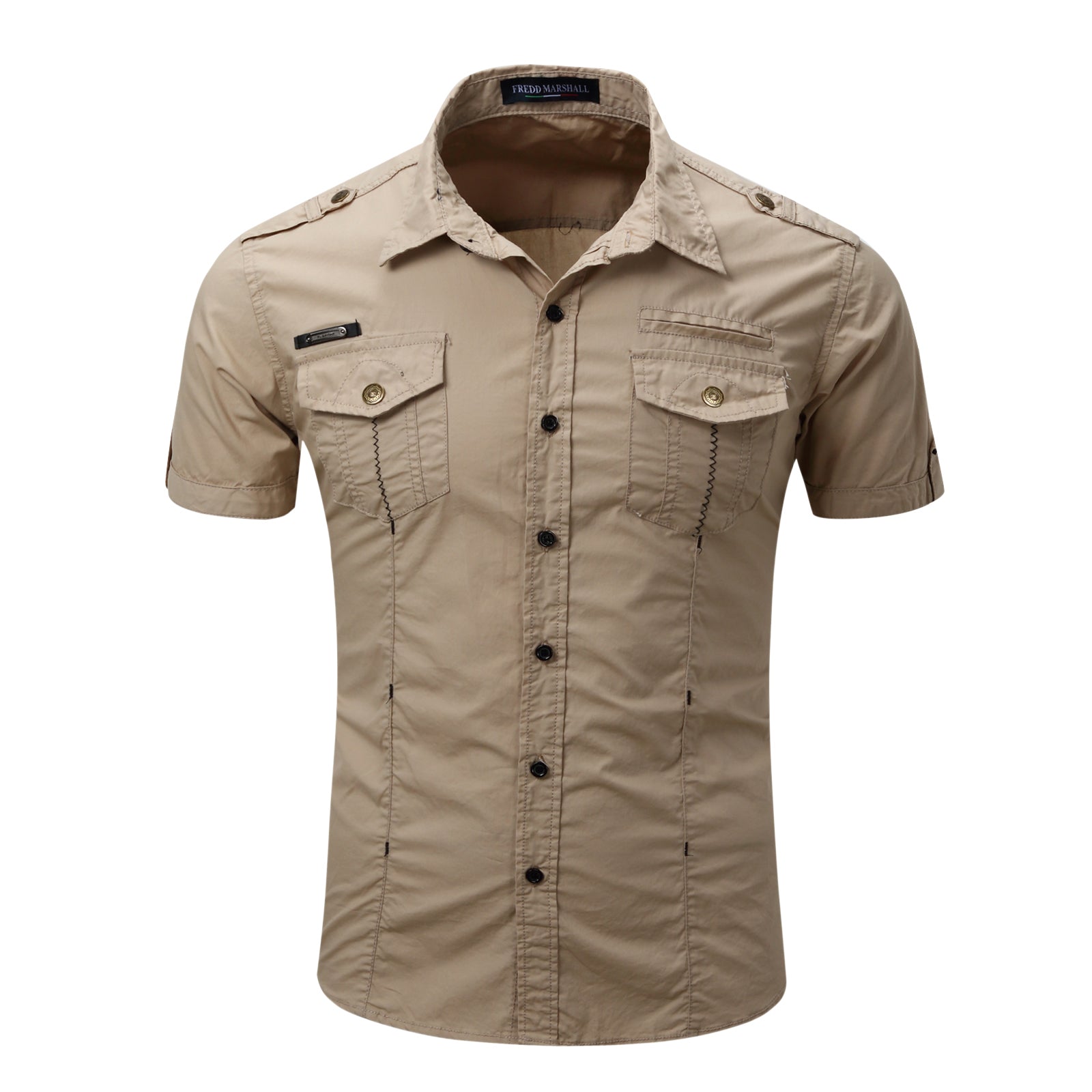 FREDD MARSHALL FREDD MARSHALL Sentinel-AR Organic Cotton Officer Shirt - Ru - men's outdoor shirt, view 21