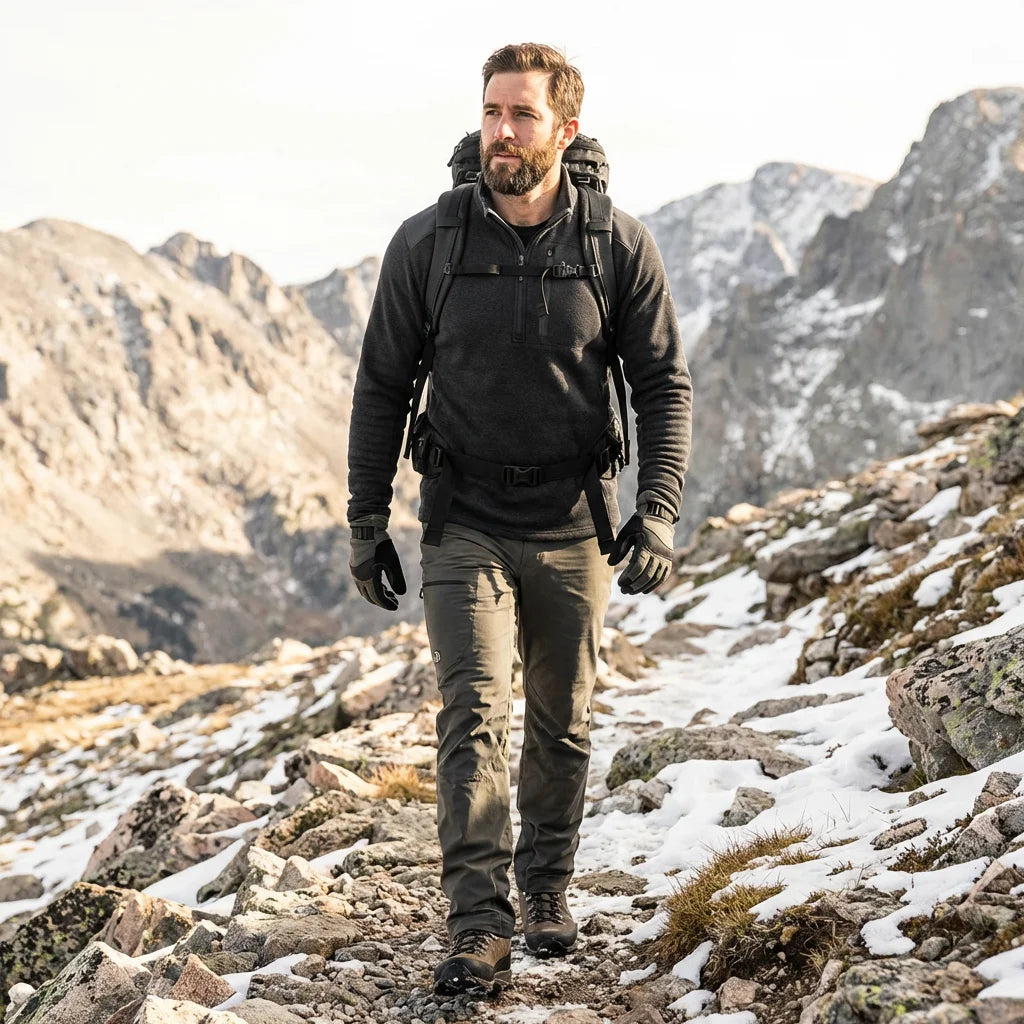 FREDD MARSHALL Men's Softshell Fleece-Lined Vest — DWR Windproof Hiking Gilet