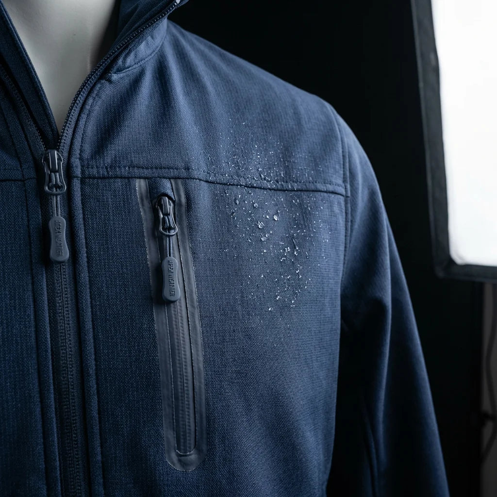 FREDD MARSHALL Men's Waterproof Softshell Jacket — Fleece-Lined Hooded Hiking Windbreaker — 视图 5