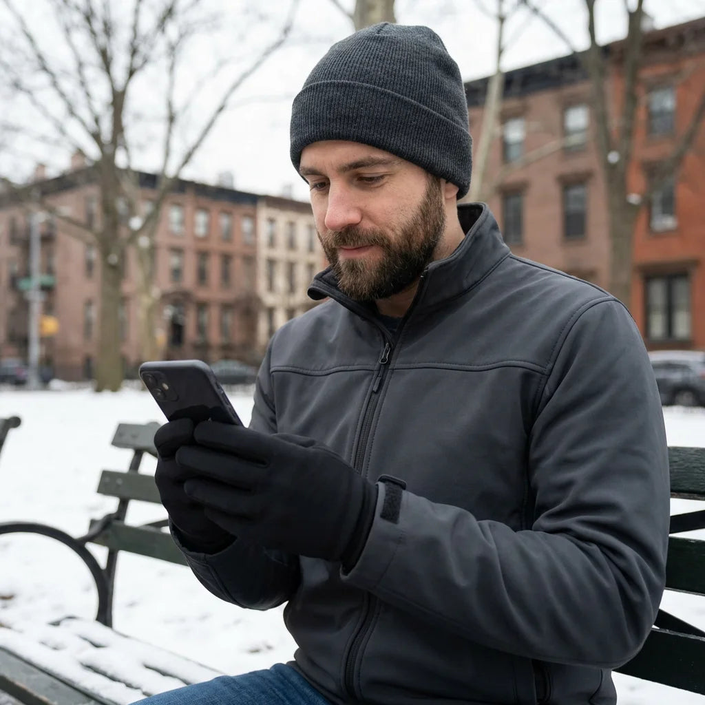 FREDD MARSHALL Venta-SL Men's Softshell Touchscreen Gloves — Hiking, Running — 视图 6