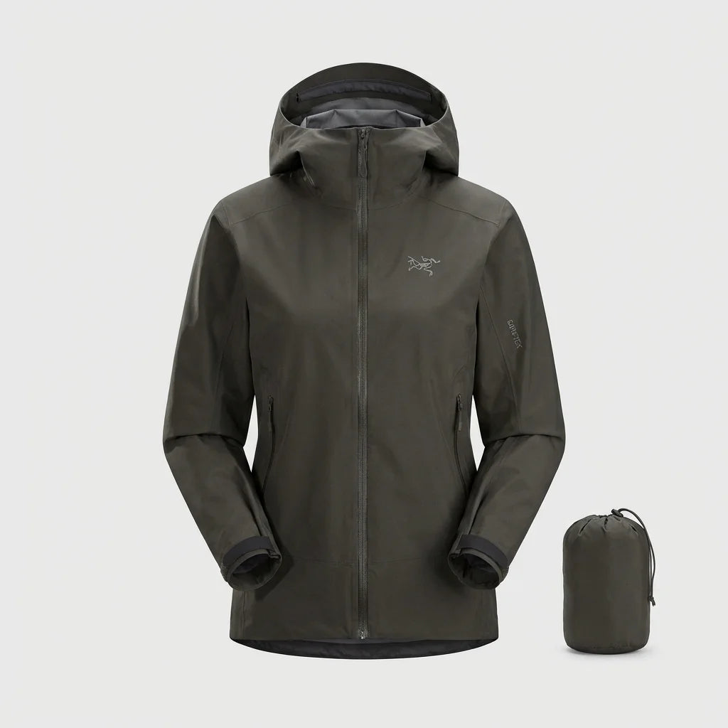 FREDD MARSHALL Women's Packable Waterproof Rain Shell — Ultralight Hooded Windbreaker — 视图 2