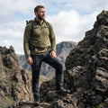 FREDD MARSHALL Men's Full-Zip Grid Fleece Jacket — Lightweight Technical Hiking Mid-Layer