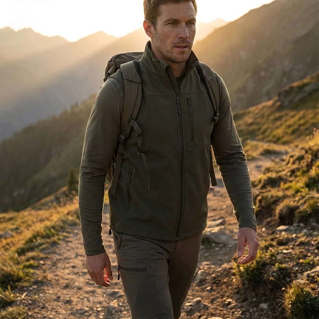 FREDD MARSHALL Atom-Ridge SL Men's Performance Fleece Vest — Midlayer, Alpine