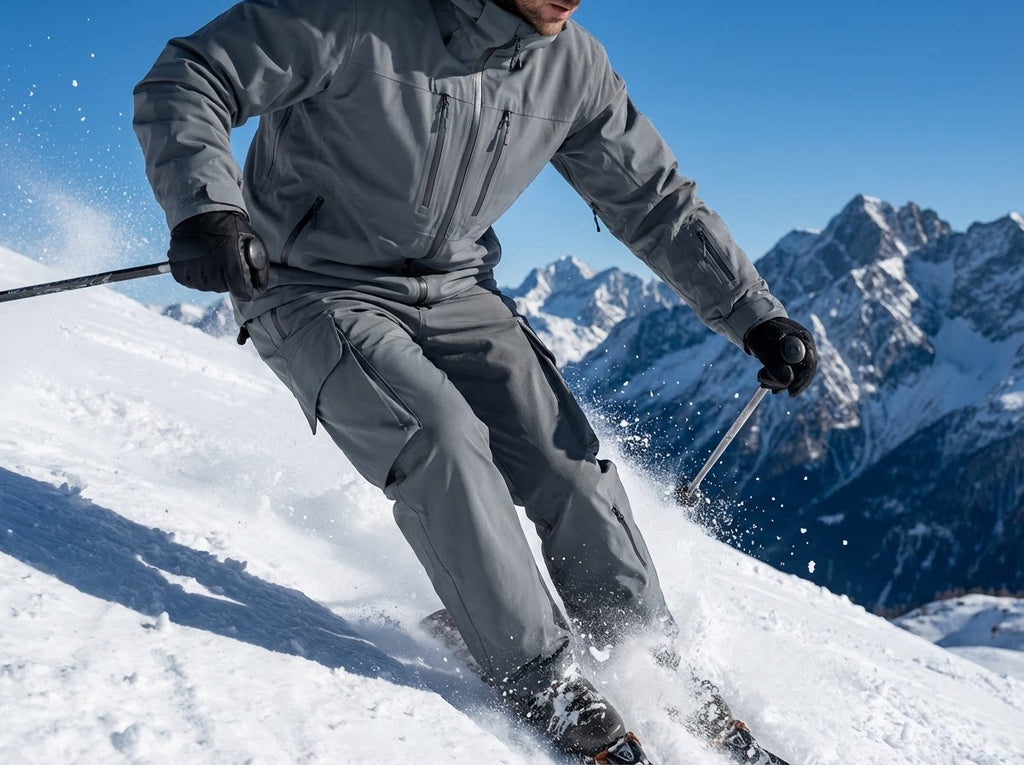 CF033 Men's Softshell Storm Trekking Pants - Windproof Fleece-Lined Hiking Trousers