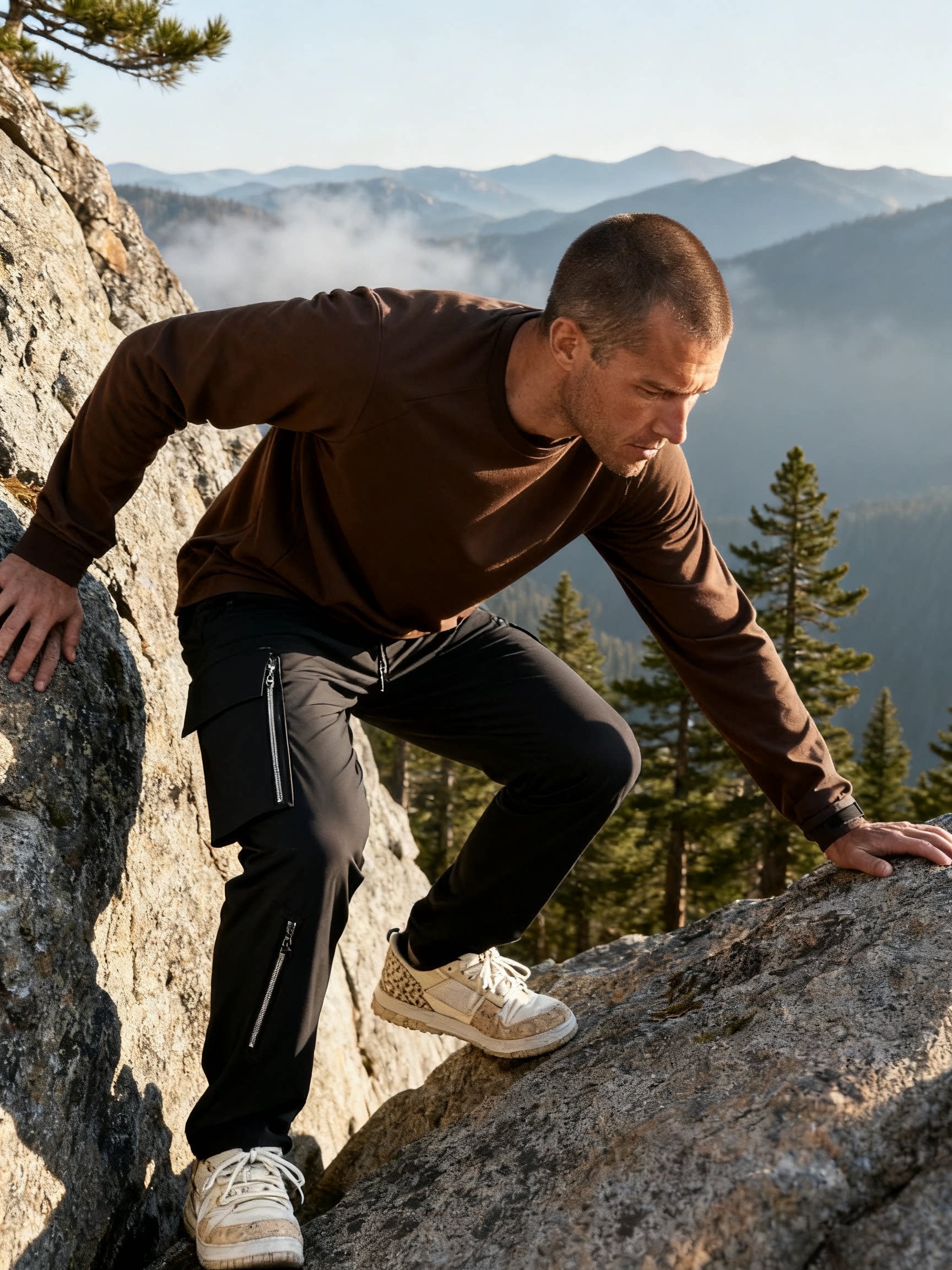 CF033 Men's Softshell Storm Trekking Pants - Windproof Fleece-Lined Hiking Trousers